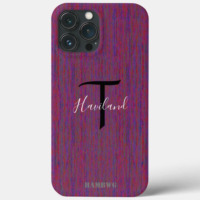 Monogram Cell Phone Case HAMbyWG - Plum (Back)