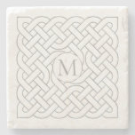 Monogram Celtic Knot Irish Stone Coaster at Zazzle