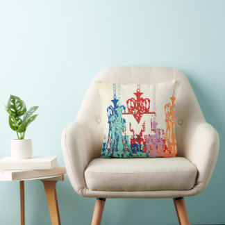Monogram Chandelier Designer Pillow