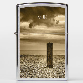 Monogram (change) on Pebble Beach Post, Felixstowe Zippo Lighter