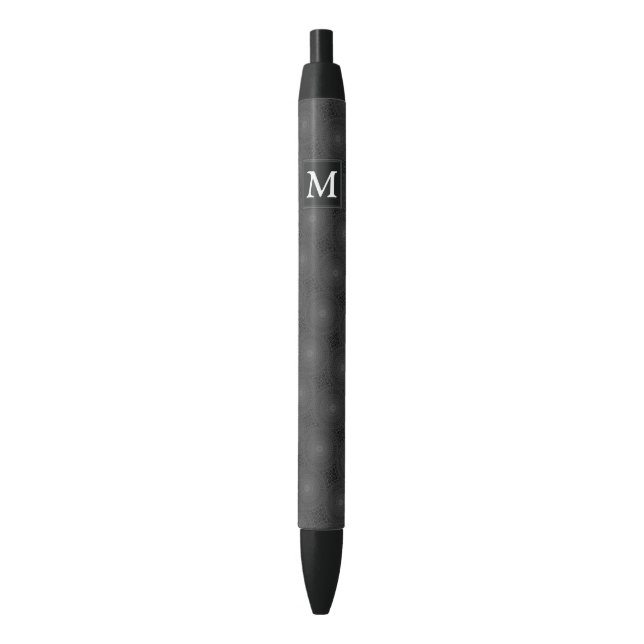 Monogram charcoal circles pattern pen (Front Vertical)