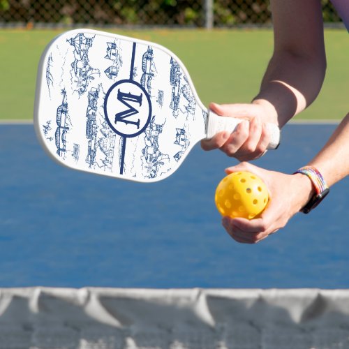 Monogram Chattanooga Blue Toile Pickleball Paddle