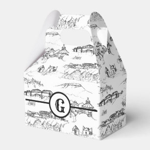 Monogram Chattanooga Toile Favor Box