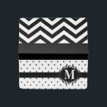 Monogram Checkbook Cover<br><div class="desc">Monogram, Chevron and Polka Dots Bid farewell to the days of boring checkbooks! These handmade custom checkbook covers by 11:11 are a practical and sturdy case used to protect you and shield your identity in public. Dimensions: 6.375” x 4.375”. Fits regular size, personal checks. Slim 2 pocket design. Used for...</div>