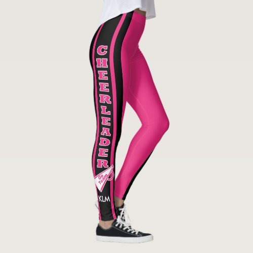 Monogram Cheerleader Hot Pink Leggings
