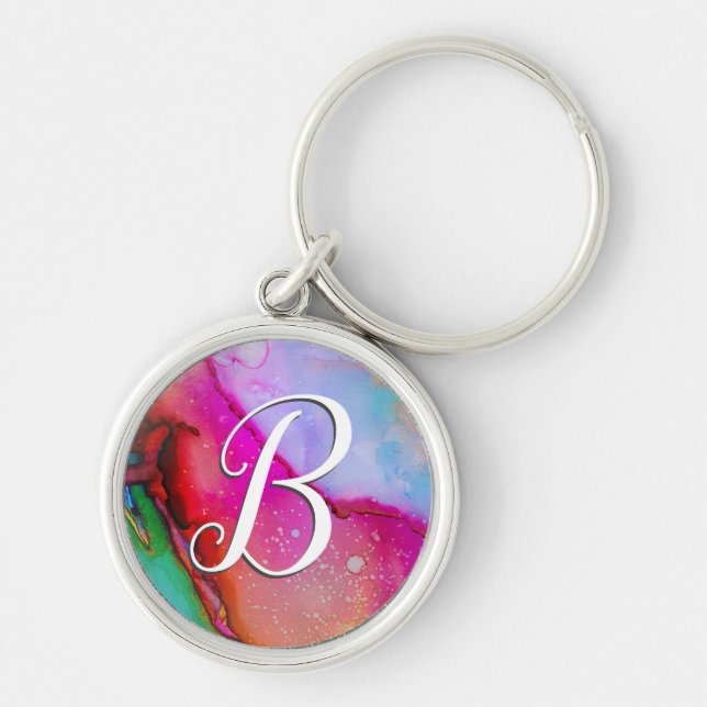 Monogram Chem 7 Script Keychain (Front)