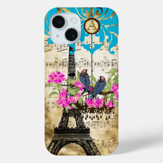 Monogram Cherry Blossom Bird Chandelier iPhone 15 Case