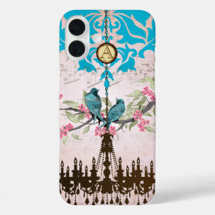 Monogram Cherry Blossom Bird Chandelier iPhone iPhone 16 Plus Case
