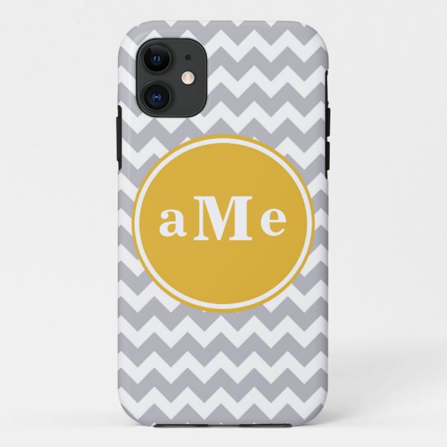 Monogram Chevron Case-Mate iPhone Case (Back)