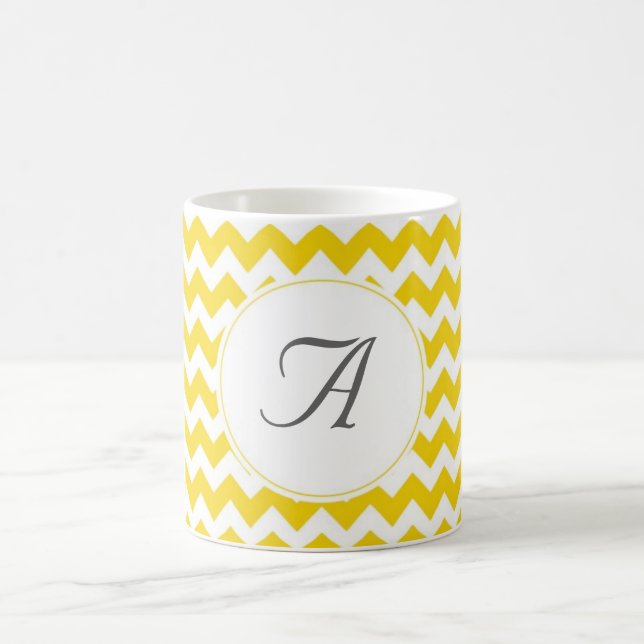 Monogram Chevron Initials Coffee Mug (Center)