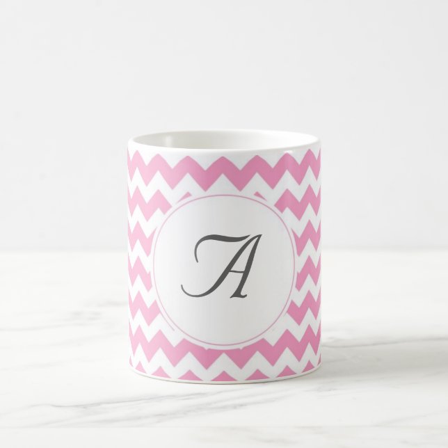 Monogram Chevron Initials Coffee Mug (Center)