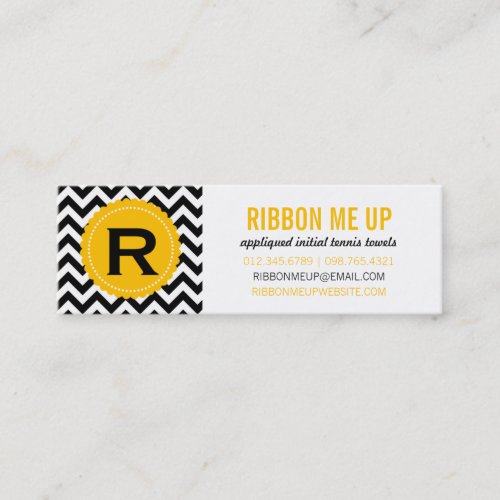 Monogram Chevron Pattern Business Cards