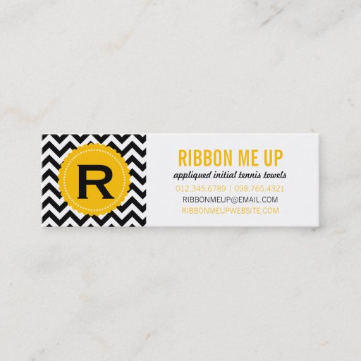 Customizable Monogram Chevron Pattern Business Cards