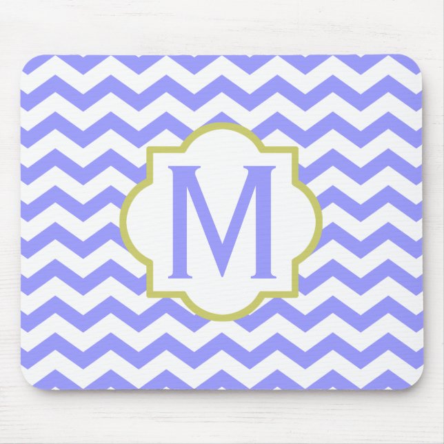 Monogram Chevron Pattern Mouse Pad (Front)