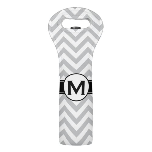 Monogram  Chevron Pattern Wine Bag