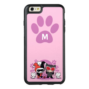 Monogram Chibi Harley Quinn & Catwoman With Cats OtterBox iPhone 6/6s Plus Case