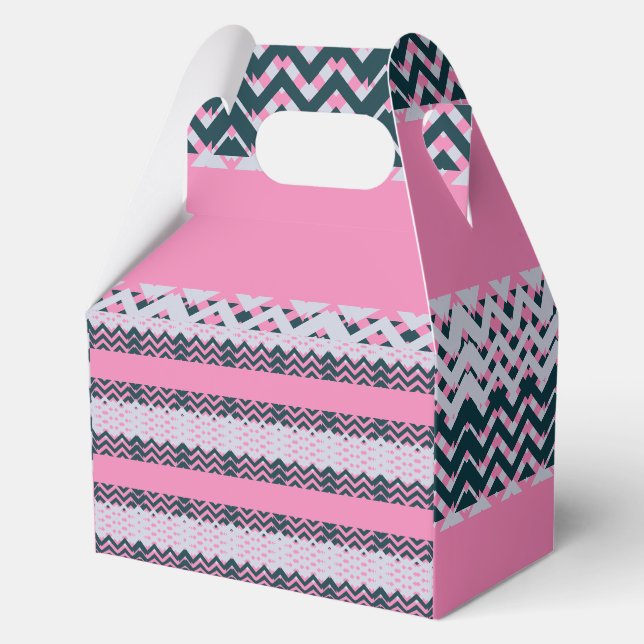 Monogram Chic Groovy Favor Boxes (Front)