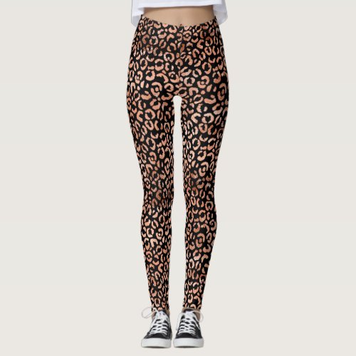 Monogram Chic Leopard Animal Print Leggings