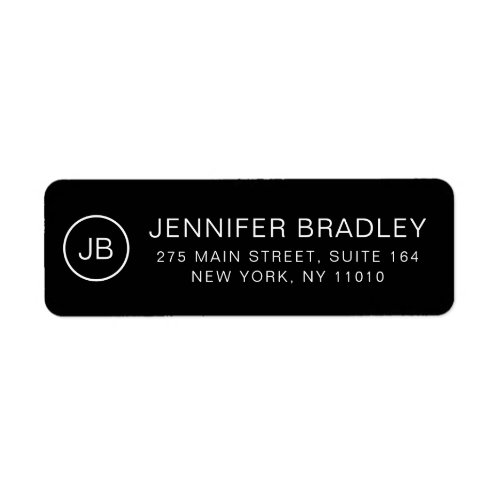 Monogram Chic Personalized Name Return Address Label