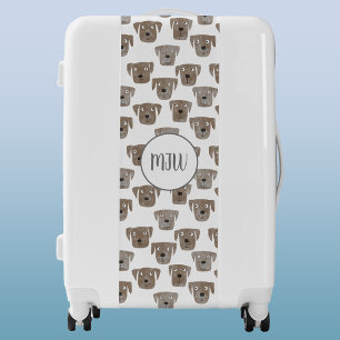 Monogram Chocolate Labrador Retriever Dog Luggage