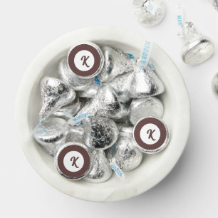 Monogram chocolate plum and white hershey®'s kisses®
