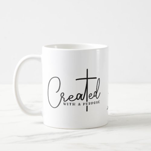 Monogram Christian Created With A Purpose Coffee Mug