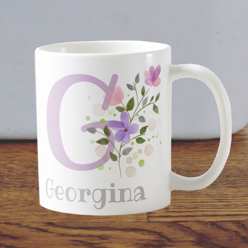 Monogram  Christian Name Georgina Coffee Mug