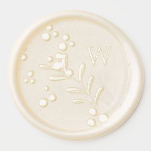 Monogram Christmas Elegant Envelope Wax Seal Sticker