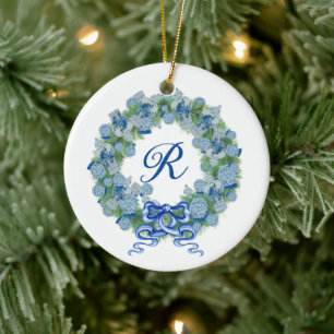 Monogram Christmas Ginger Jar Jars Chinoiserie Ceramic Ornament