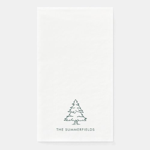 Monogram Christmas Pine Tree Holiday Family