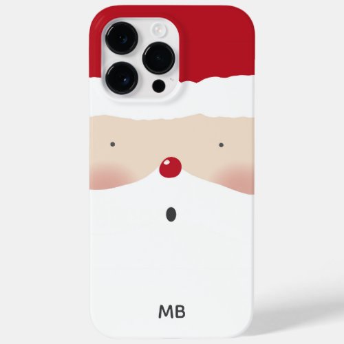 Monogram Christmas Santa Cute Fun Modern Case_Mate iPhone 14 Pro Max Case