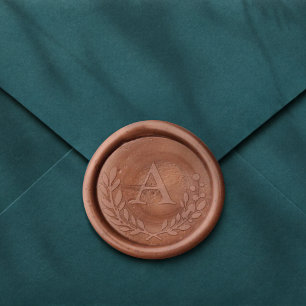 Monogram Christmas Tree & Berries Wax Seal Stamp