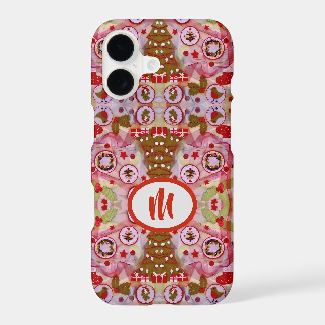 Monogram Christmas Tree Iphone Case (Back)