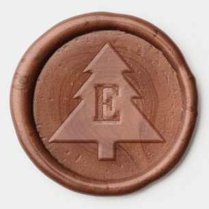 Monogram Christmas Tree Wax Seal Sticker