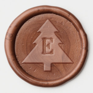 Monogram Christmas Tree Wax Seal Wax Seal Sticker