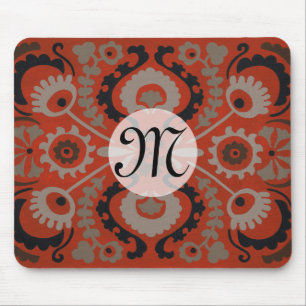Monogram Cinnabar Suzani I Mouse Pad