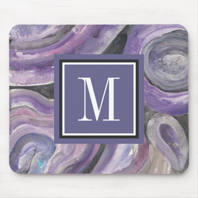 Monogram | Circle Rain Mouse Pad (Front)
