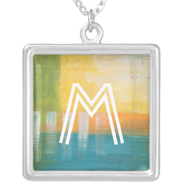 Monogram | Citrus Fields I Silver Plated Necklace (Front)