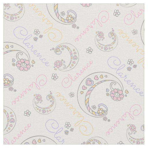 Monogram Clarence letter C name fabric
