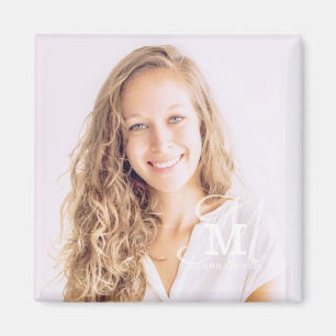 Monogram Class Year Custom Photo Graduation Magnet