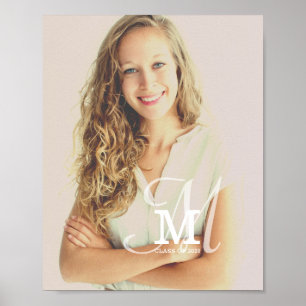 Monogram Class Year Custom Photo Graduation Poster