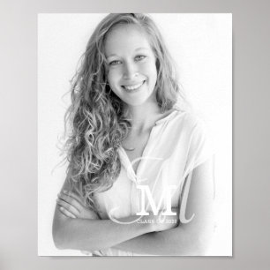 Monogram Class Year Custom Photo Graduation Poster