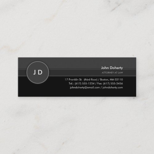 Monogram Attorney at Law - Business Card