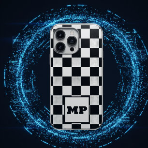 Monogram Classic Black and White Checkered pattern iPhone 17 Pro Max Case