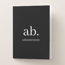 Monogram Classic Elegant Black & White Design