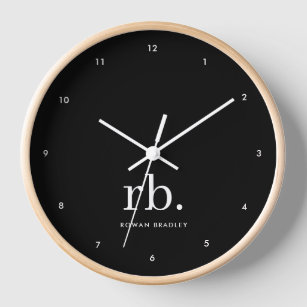 Black And White Wall Clocks | Zazzle