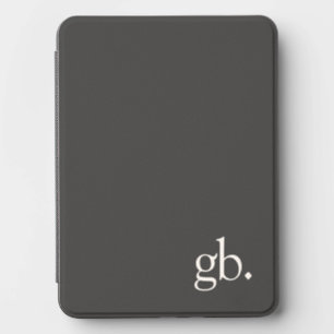 Monogram Classic Elegant Minimal Black Kindle Cover