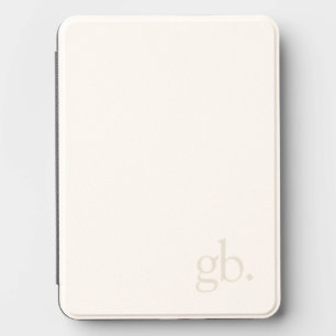 Monogram Classic Elegant Minimal Ivory Kindle Cover
