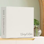 Monogram Classic Elegant Minimal Ivory Script Name 3 Ring Binder<br><div class="desc">Monogram Classic Elegant Minimal Ivory White Script Name 3 ring binder. Easy to personalize modern,  elegant,  typography monogram name.  Perfect for a monogrammed gift idea this Christmas,  or for birthday gifts for friends and family.</div>