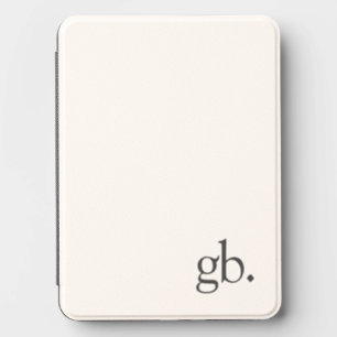 Monogram Classic Elegant Minimal White Kindle Cover
